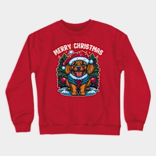 cute christmas dog Crewneck Sweatshirt